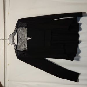 Light sweater knit swing draped cardigan